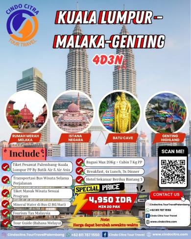 KUALA LUMPUR-MALAKA-GENTING 4D 3N